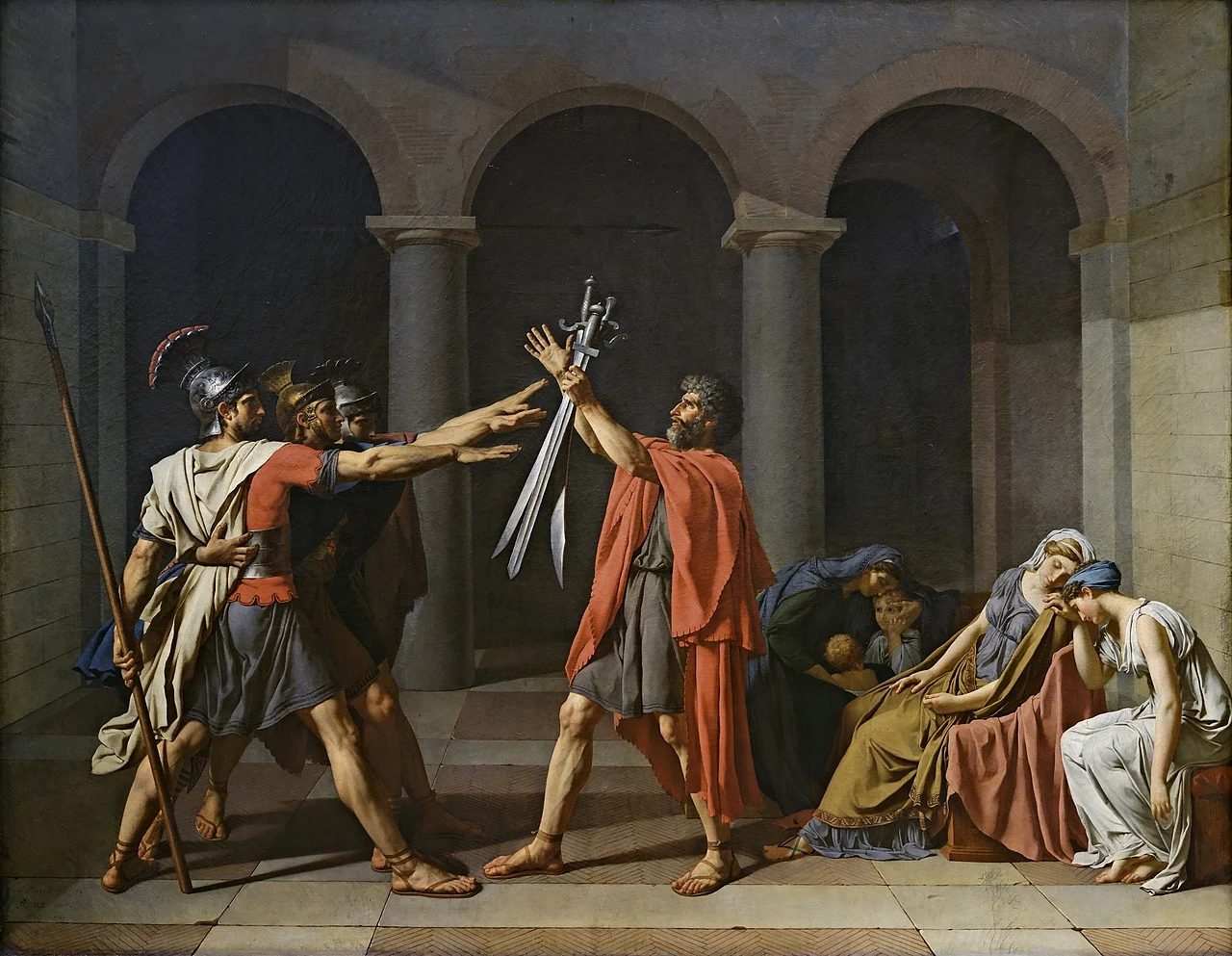 Il giuramento degli Orazi, Jacques-Louis David